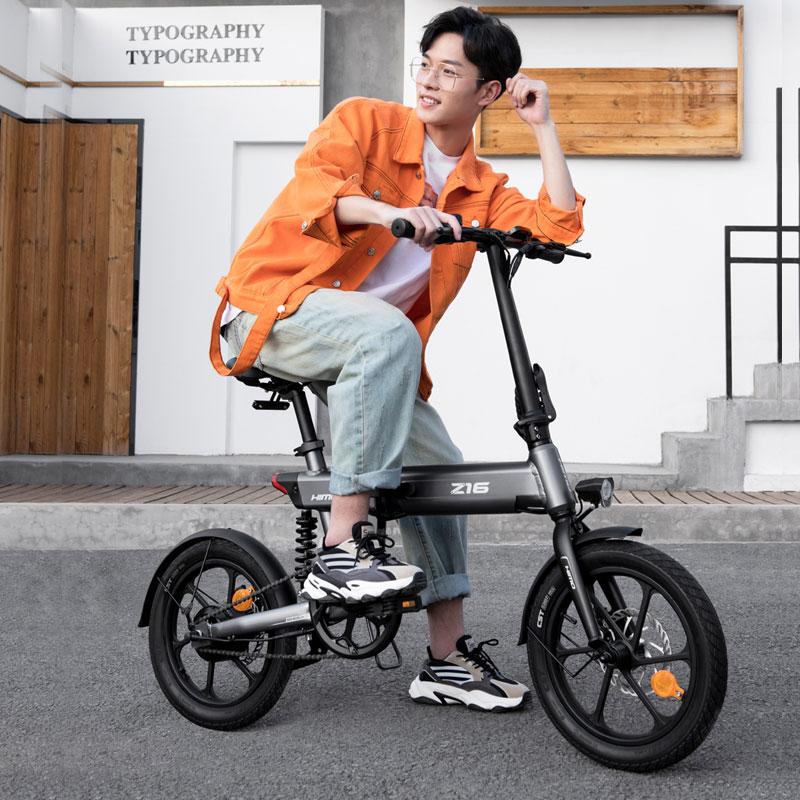 Himo Z16 Folding electric power-assisted bicycle 36V250W City ebike Double front and rear suspension