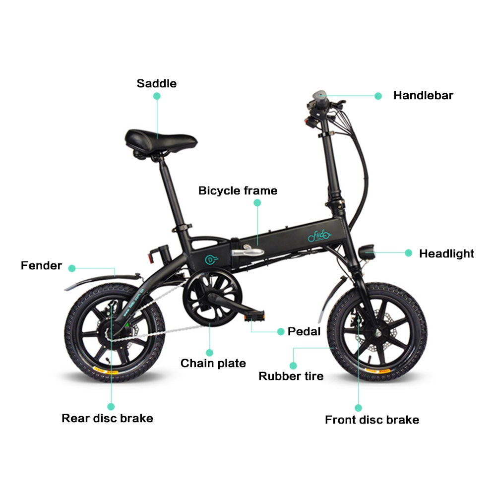 FIIDO D1 Electric Bike, Electric Folding E bike, Suitable For Commuting Electric Folding Bicycle easy-smart-way.myshopify.com