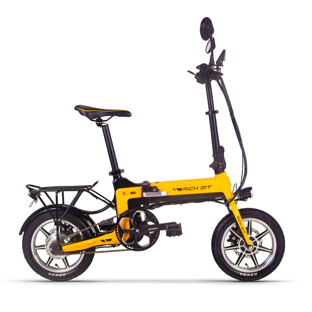 Rich Bit Ebike RT-619 14 Inch Folding Electric Bike  250W 36V 10.2AH Li-ion Battery 5 Level Pedal Assist With Rear luggage rack