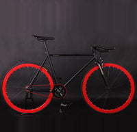 Fixed Gear Bike Fixie Bike 52cm Frame DIY Muscular Frame Cycling Road Aluminum Alloy Fixie Bicycle
