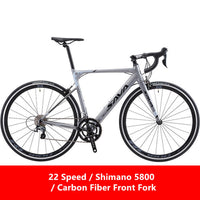 New Road Bike Aluminum Alloy Frame Carbon Fiber Front Fork SHIMAN0 18/20/22 Speed Bicycle Outdoor Sports Racing Cycling
