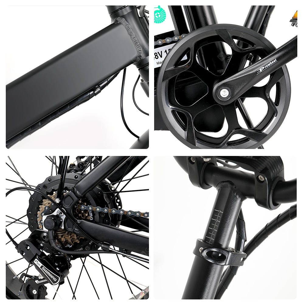 CMACEWHEEL GW20 Inch Lithium Ion ElectricBike Foldable Variable Speed Electric Bike 48V/15Ah 500W Commute