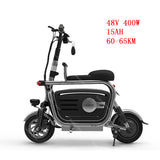 Electric Folding Bicycle Two Wheels Electric Bicycles Electric Scooter For Girls/Ladies With Seat/Pet Basket 48V 80KM 40KM/H