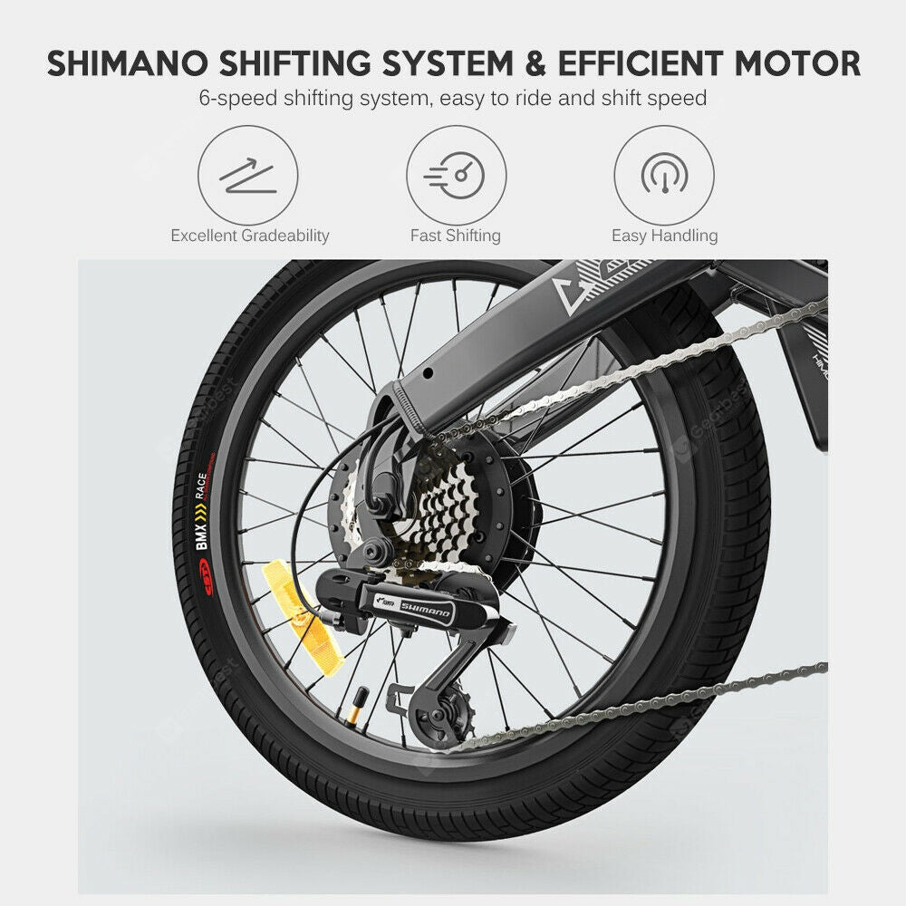 Original Xiaomi HIMO C20 Folding Electric Bicycle Moped E-Bike Power Assist 20 Inch 10AH