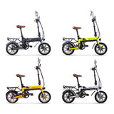 Rich Bit Ebike RT-619 14 Inch Folding Electric Bike  250W 36V 10.2AH Li-ion Battery 5 Level Pedal Assist With Rear luggage rack