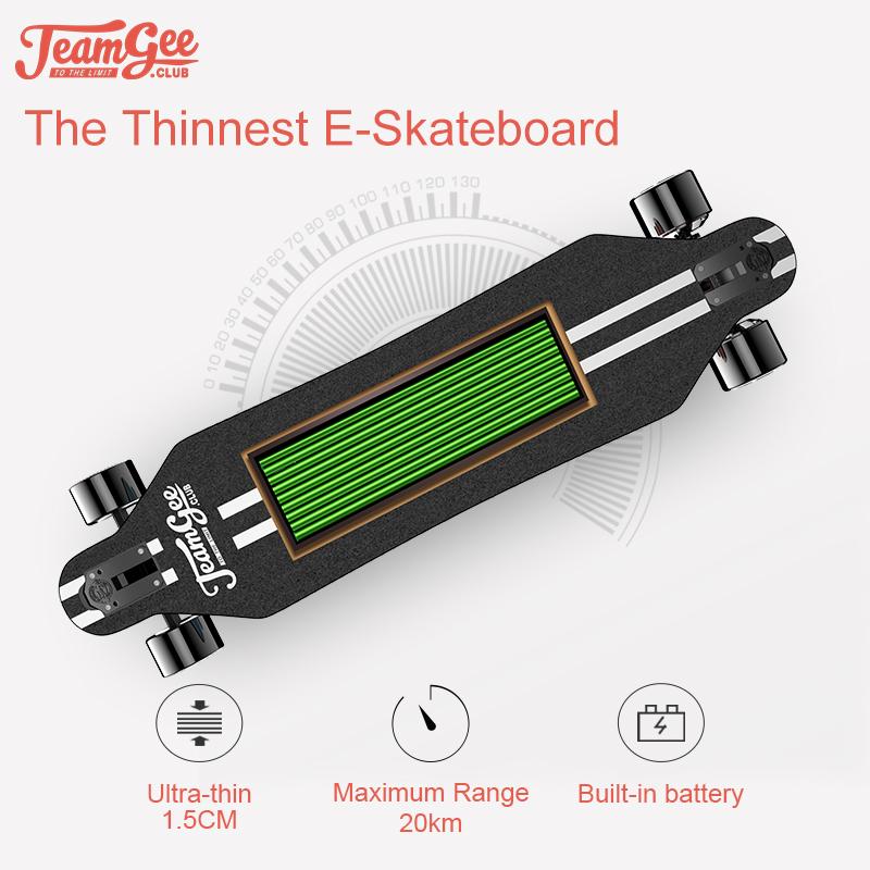 H5 Skateboard 36V Electric Four-wheeled Scooter Longboard with Wireless Somatosensory Remote Control
