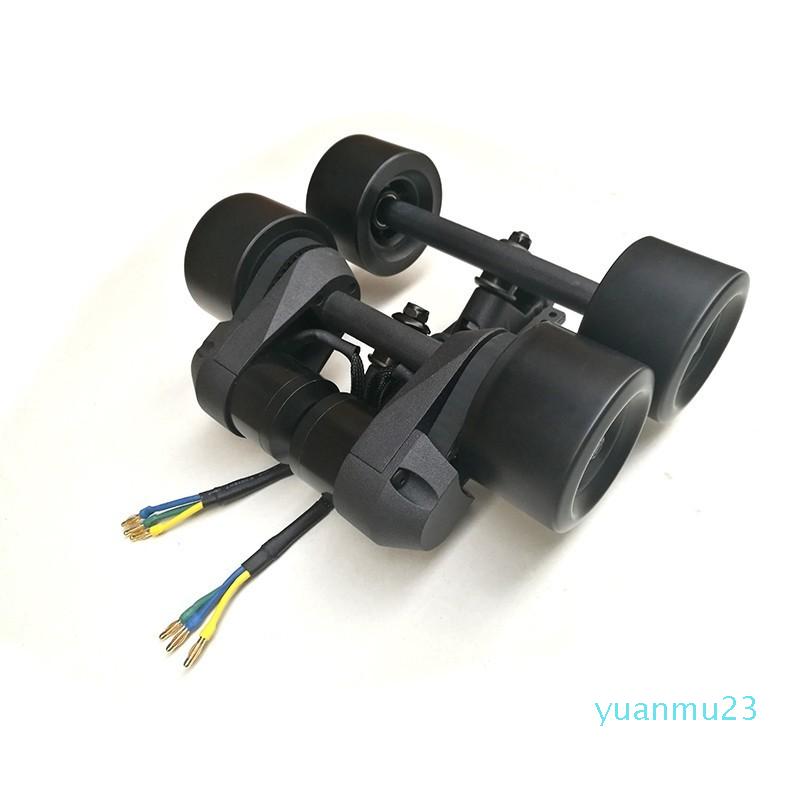 Wholesale-2019 Electric scooter accessories double drive external gear belt double motor N5065 Truck Kits power group 83mm electric wheel