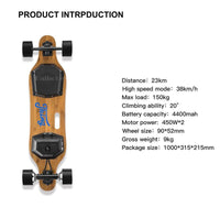 900W 24V 38KM/H Powerful Electric Scooter Electric Scooters Four Wheels Electric Skateboard Longboard