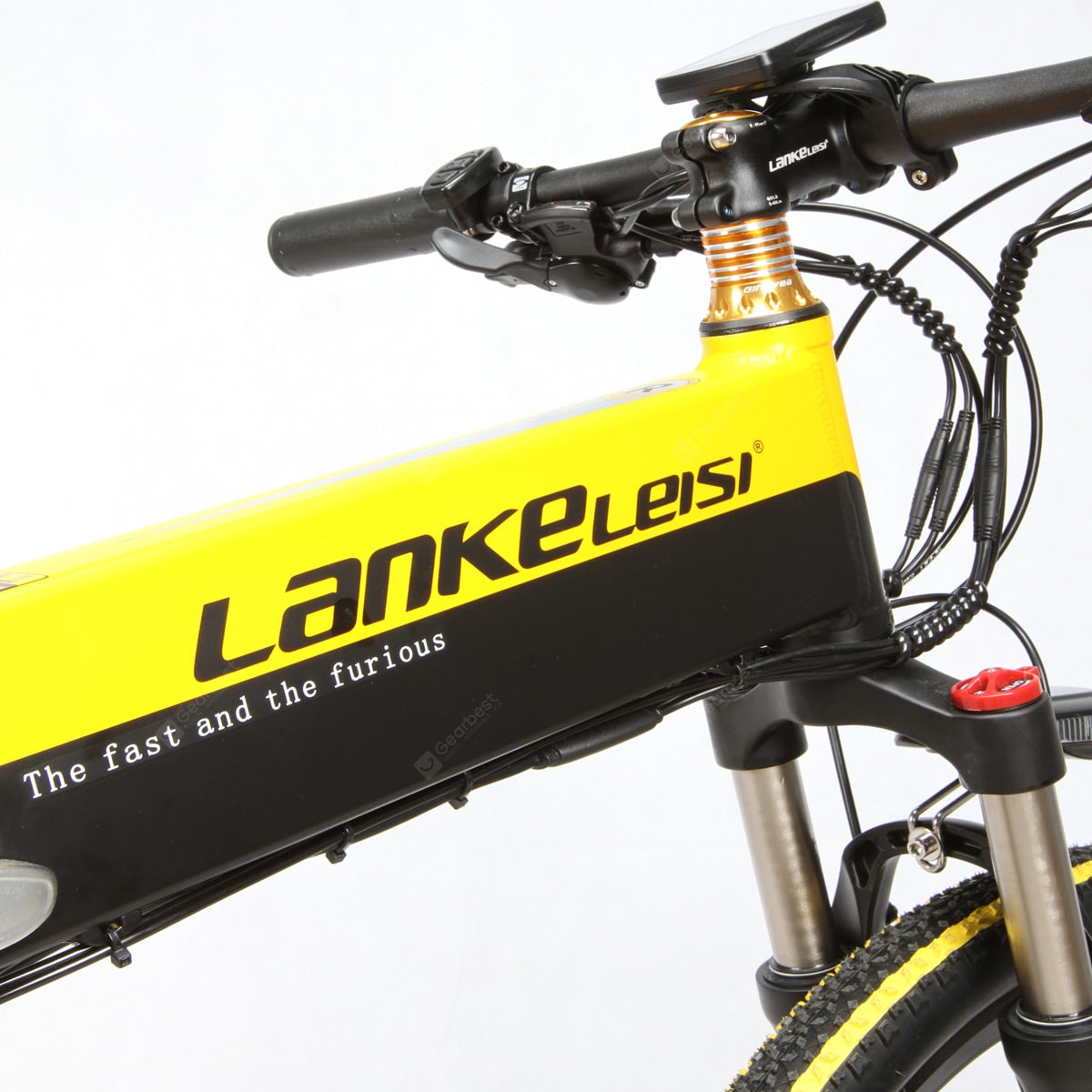 LANKELEISI XT750 Folding Electric Bike Portable Mountain Bike 48V 10.4AH