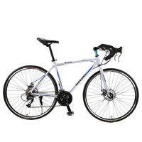 Road bike 700C aluminum alloy adult road bicycle speed double disc brake racing 21/ 27/ 30 speed curved road bike