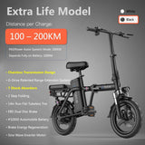 GF Chainless Transmission 3rd-Gen Foldable Super Portability Folding Mini E-bike Electric Bicycle with 7 Shock Absorber 150 - 300km