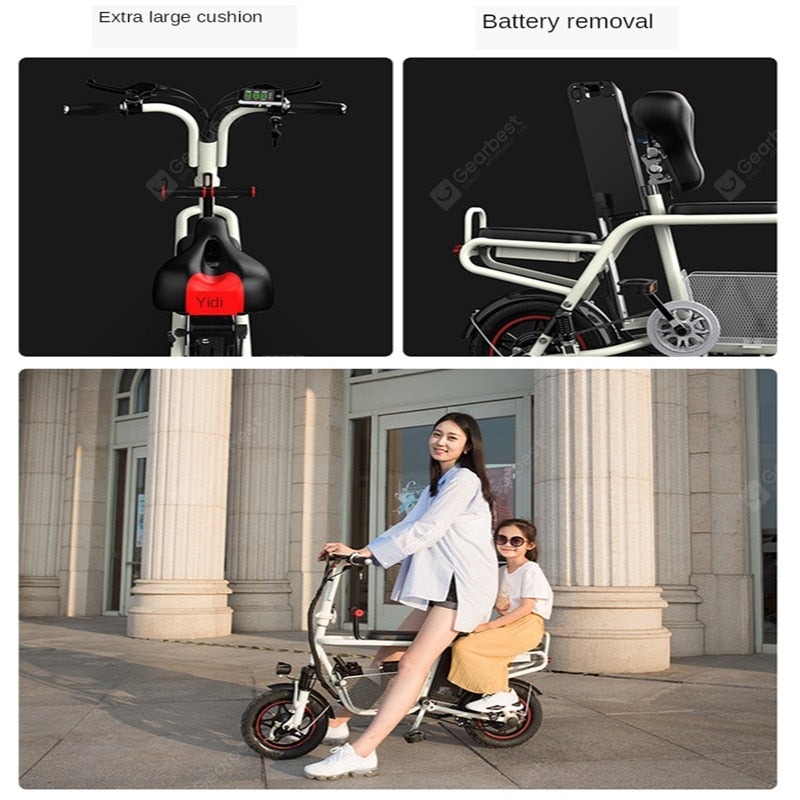 Parent Child Electric Car Child Mother-daughter Double Folding Lightweight Adult Mini Small Mobility Electric Folding Bike Electrical Motorbike