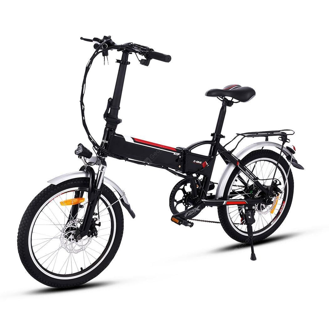 Ancheer 18.7 inch Wheel Aluminum Alloy Frame Folding Mountain Bike Cycling Bicycle White