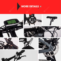 RICH BIT RT-860 26 Inch Electric Folding Bike with Removable Large Capacity Lithium-Ion Battery 36V 250W Electric BikeSmart LCD Meter 27 Speed