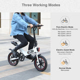 DOHIKER Y1 Folding Electric Bicycle 350W 36V Waterproof Electric Bike with 14inch Wheels 10Ah Rechargeable Battery