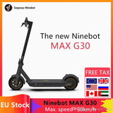 Original Ninebot by Segway MAX G30 Smart Electric Scooter foldable 65km Max Mileage KickScooter Dual Brake Skateboard With APP