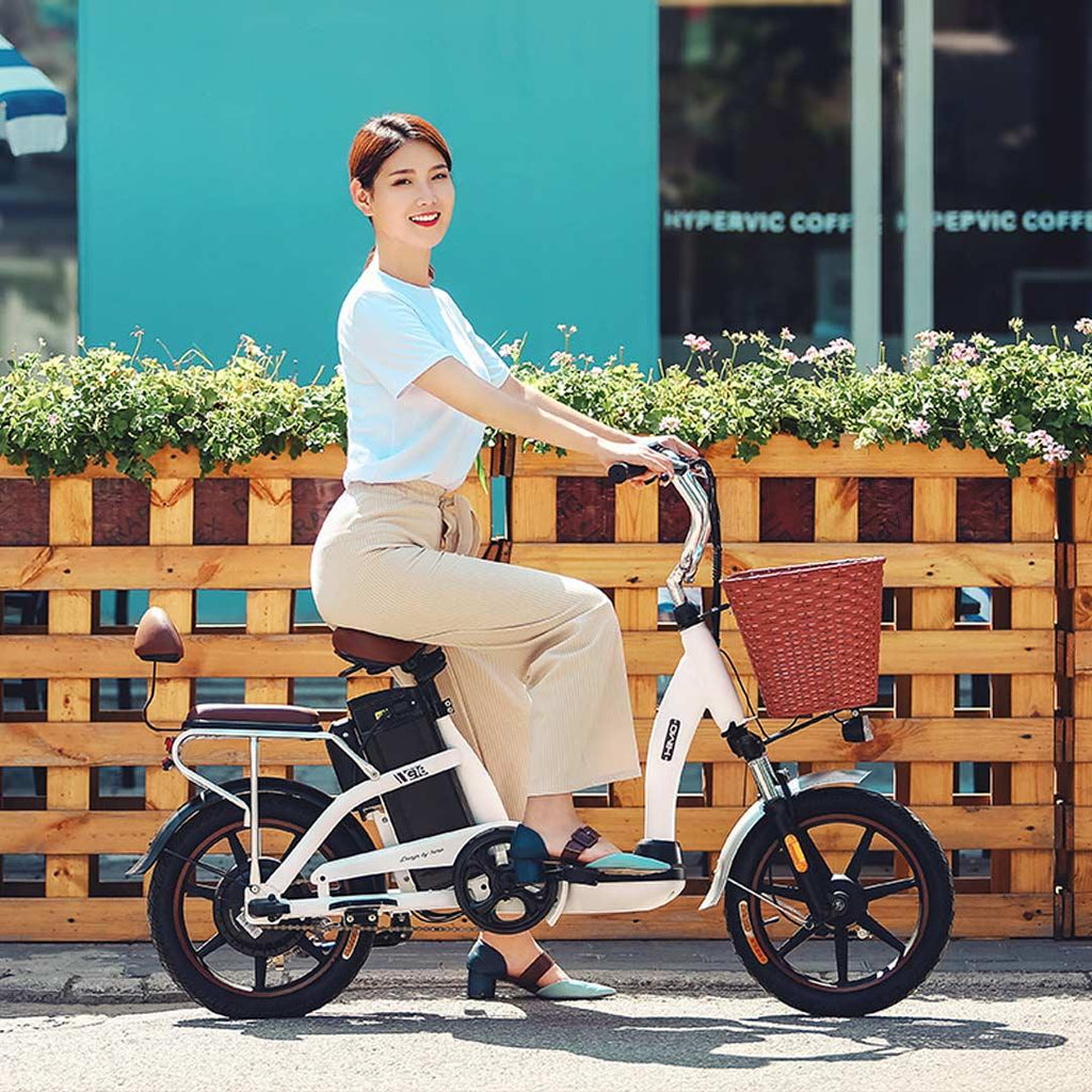 HIMO C16 12Ah 48V 250W 16 Inches Electric Bike From Xiaomi Youpin 25km/h 55km Mileage Electric Bicycle Max Load 100kg - Khaki