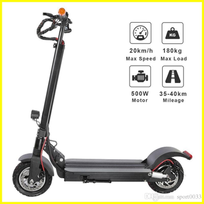 2020 New Tarsa T9 Off-road Folding Electric Scooter 500W Motor 48V/10Ah 40km/h 10 Inch Tire 180kg Load With Steering Lights