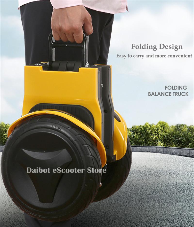 Daibot Off Road Electric Scooter Foldable 2 Wheels Self Balancing Scooters Dual Drive 250W 36V Hoverboard Skateboard Bluetooth