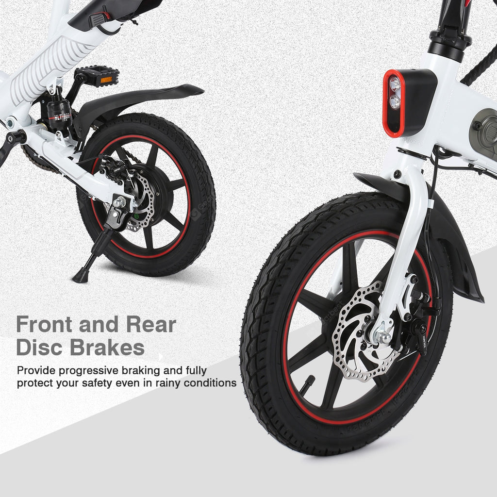 DOHIKER Y1 Folding Electric Bicycle 350W 36V Waterproof Electric Bike with 14inch Wheels 10Ah Rechargeable Battery
