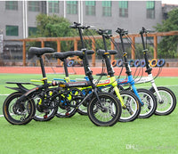 the Latest 16 inch folding bike disc brake portable type fold bicycle Shocking proof bikes Recreational bicycle lady student Travel tools