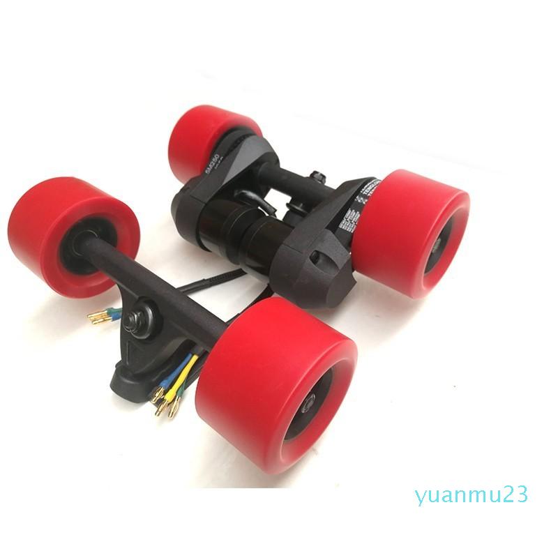 Wholesale-2019 Electric scooter accessories double drive external gear belt double motor N5065 Truck Kits power group 83mm electric wheel