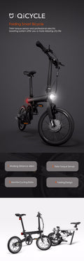 Original Xiaomi QiCYCLE EF1 Smart Folding Electric Bike Bicycle Bluetooth Max 20km per Hour