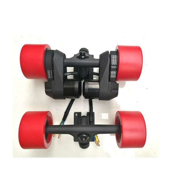 Wholesale-2019 Electric scooter accessories double drive external gear belt double motor N5065 Truck Kits power group 83mm electric wheel