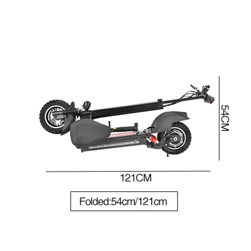 E5 600W Electric Scooter - Range 35-40Km/ 40Km/h With Off-road Tires - Foldable - With Seat - Hanging Bag - 48V/10Ah