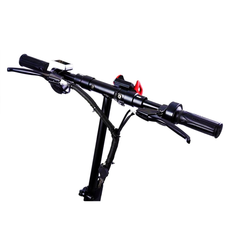 Lamtwheel 1200W Electric Scooter - Range 40-50Km/Hy 40-50Km With Off-road Tires - Foldable - With Seat-48V/22Ah Bla