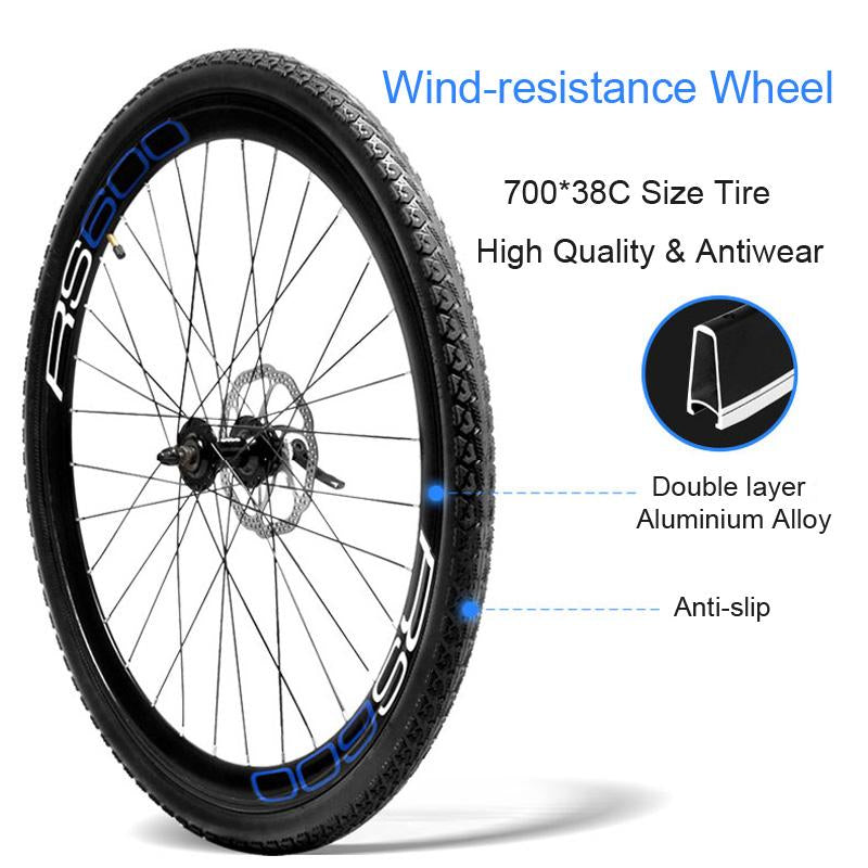RS600 Powerful Electric Bike, 36V 20A Battery Ebike,700C Road Bicycle, Both Disc Brake, Aluminum Alloy Frame, Mountain Bike