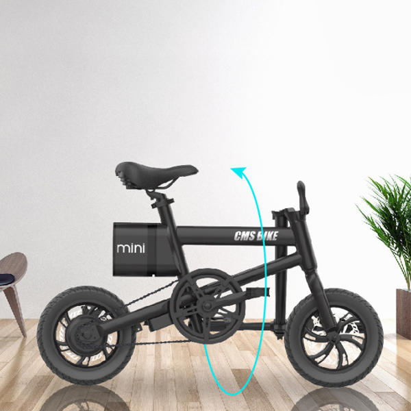 CMSBIKE mini Extra Battery Set 36V 250W 6AH 12 Inch Smart Folding Electric Bike 25km/h Max Speed Electric Bicycle LED Power Display With An Extra Battery