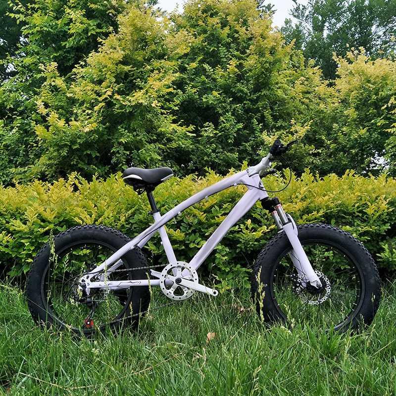 26 "snowmobile 4.0 big wide thick tire mountain bike absorption double disc brake integrated wheel beach road bike