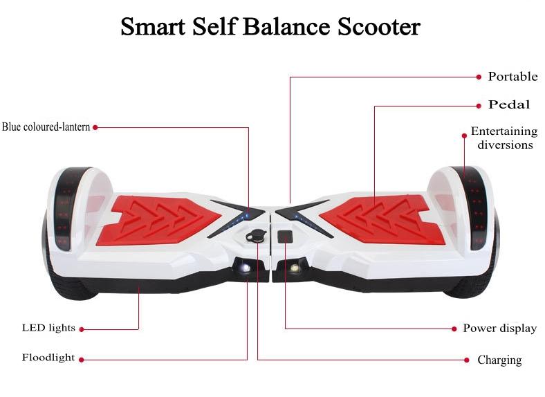 Hoverboards 6.5 Led Lights Electric Skateboard Hoverboard Self Balancing Scooter Hoover Board with Bluetooth electric scooter
