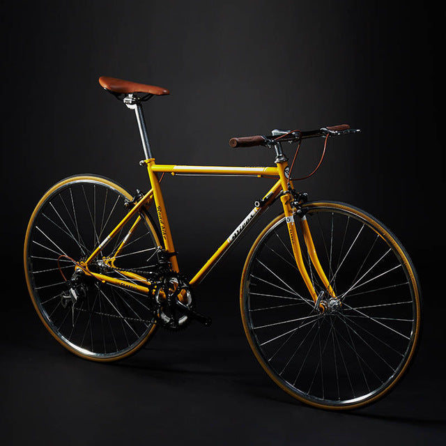 New Retro Road Bicycle Carbon Steel Frame 700CC Wheel SHIMAN0 14 Speed Dual V Brake Bike Outdoor Racing Cycling Bicicleta