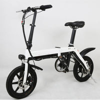 LOOKIS A5 14 Inches Folding Electric Bike 350W Brushless Motor 10.4AH Lithium Battery 25km/h Moped Bicycle Max Load 120kg -  Yellow