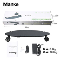 Manke MK036 Black Panther 4 Wheels Electric Skateboard Electric Longboard with Canadian Maple and Remote Control