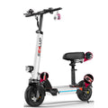 10 Inch Electric Kick Scooter Electric Bicycles 500W 48V 150KM GPS Folding E Bike Scooter Seat For Adults Black/White