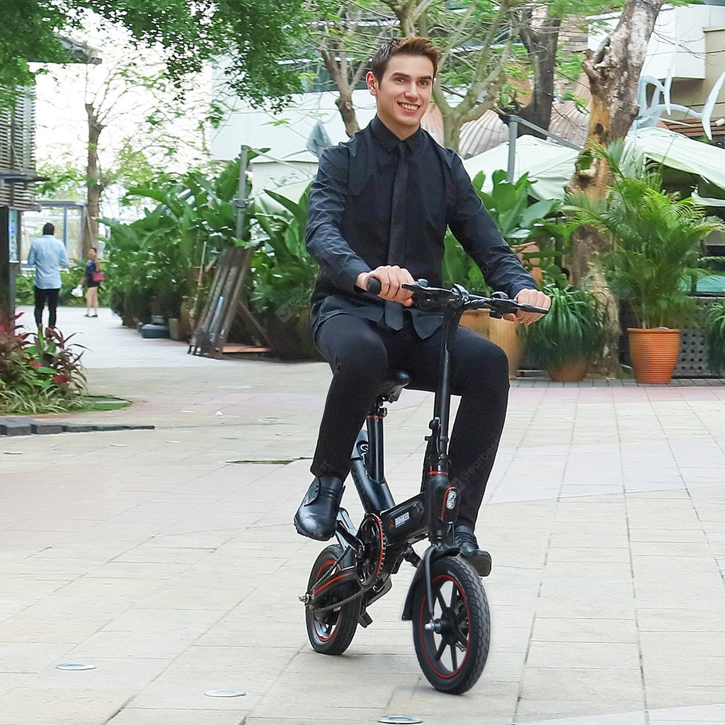 DOHIKER Y1 Folding Electric Bicycle 350W 36V Waterproof Electric Bike with 14inch Wheels 10Ah Rechargeable Battery