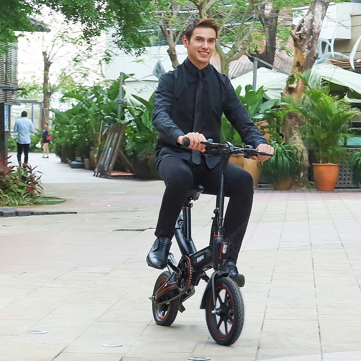 DOHIKER Y1 Folding Electric Bicycle 350W 36V Waterproof Electric Bike with 14inch Wheels 10Ah Rechargeable Battery