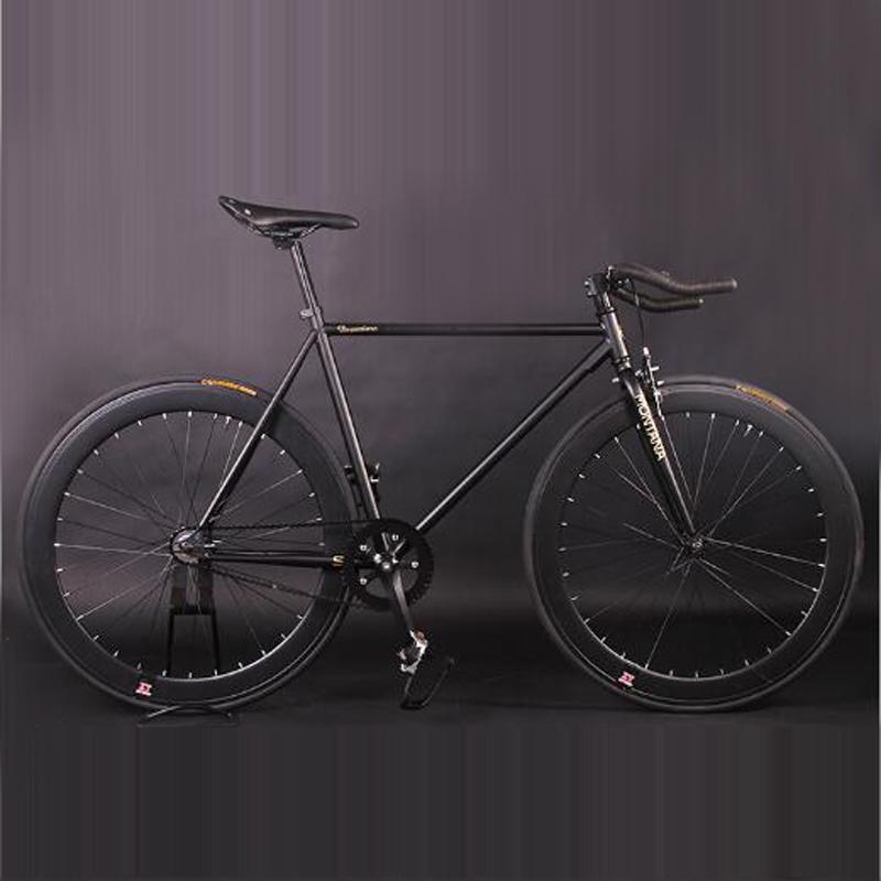 Fixed Gear Bike Fixie Bike 52cm Frame DIY Muscular Frame Cycling Road Aluminum Alloy Fixie Bicycle