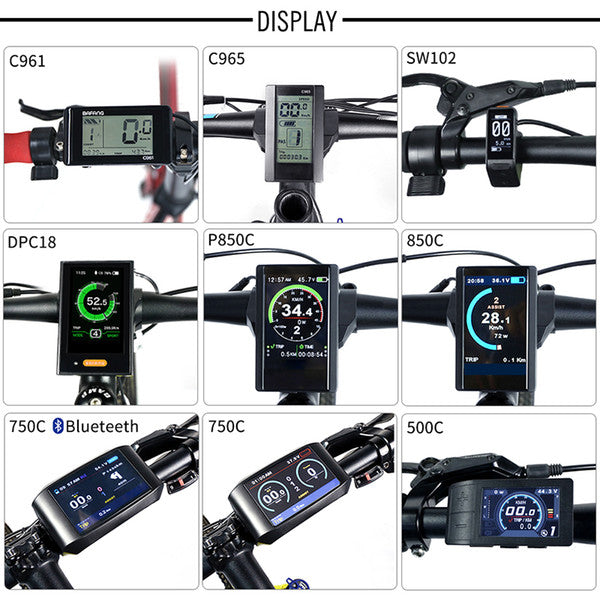 48V 750W Bafang BBS01B Mid Drive Motor Electric Bike Conversion Kit Brushless Geared BBS01 E-bike Crank Kit 8 kinds LCD Display W/ 6V lamp - easy-smart-way