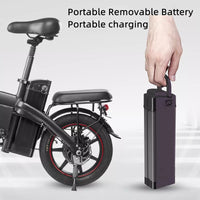 Compact Electric Bike - 14 Inch Foldable E-Bike with Powerful Motor and Long-Lasting Battery for Urban Commutes and Adventures