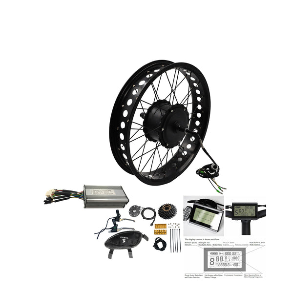 500w 750w Fat tire Hub Motor Electric Bike Conversion Kits