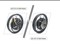 Powerful QS Motor 8000W 273 50H V3 48V 12000W Brushless DC Electric Motorcycle Spoke Hub