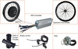qs212 1200w 48V 52V BLDC Rear Wheel Bicycle Conversion Electric Bike Kit with Battery