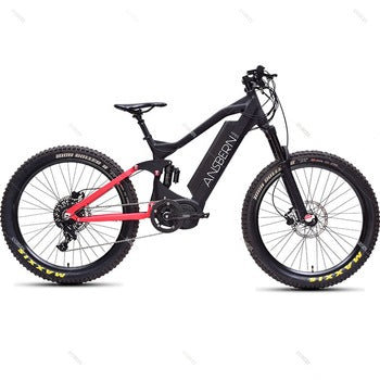 New Design China Ansbern Full Suspension 48V 1000W Mid Drive Bafang G510 Electric Mountain Bike