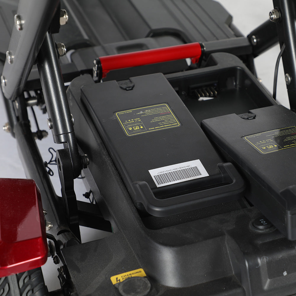 4 wheel folding fully enclosed remote control mobility scooter outdoor lithium battery electric mobility scooter for elderly