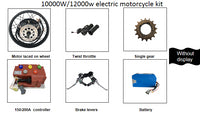 QS Motor Customized 12000W 12kW Electric Wheel Hub Motor 150A controller with Speed limited for electric bike conversion