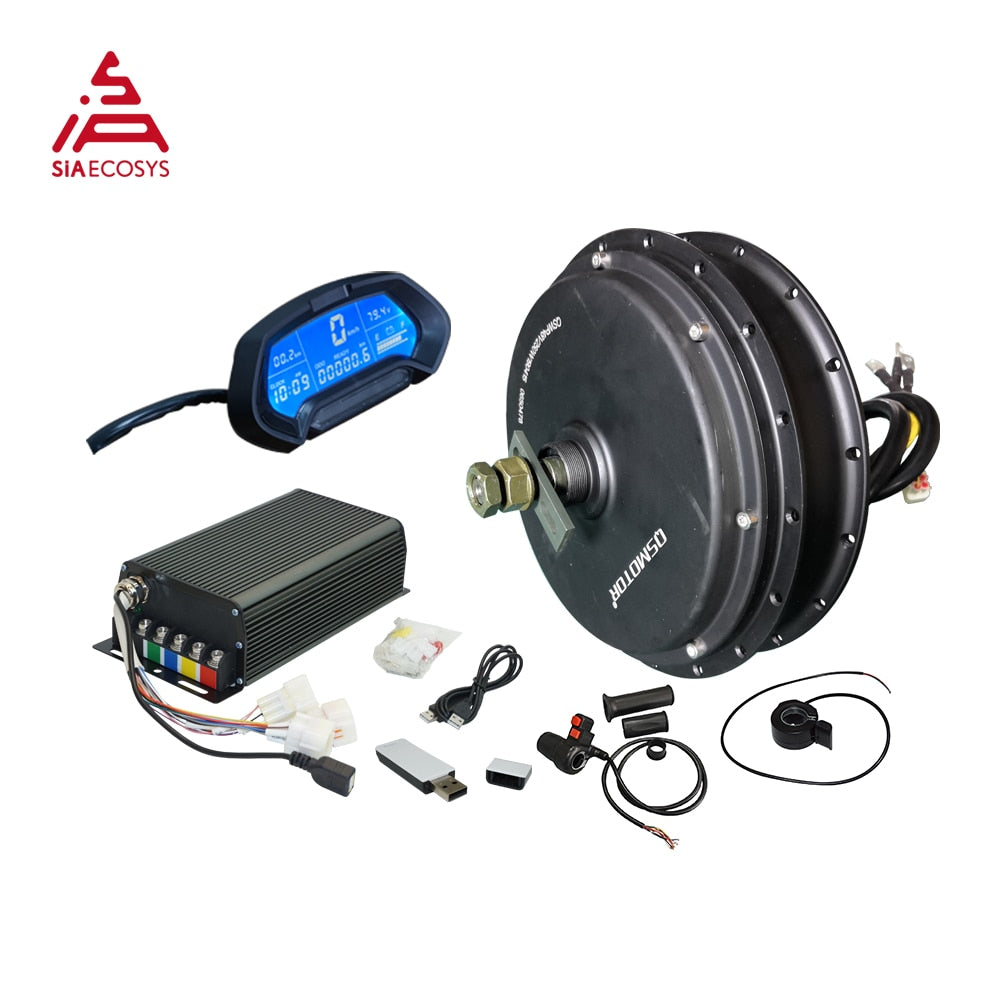 New Arrival SiAECOSYS QSMOTOR V3TI V3I 3000W 72V 70kph Hub Motor with SIA7230 controller and kits for E-Bike